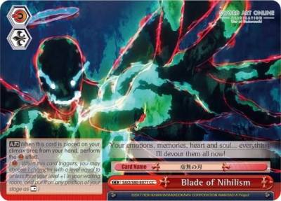 Blade of Nihilism SAO/S80-E071 CC Sword Art Online -Alicization- Vol.2 Card