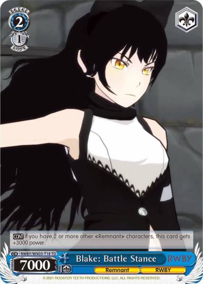Blake Battle Stance RWBY/WX03-T18 TD RWBY Card