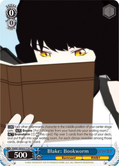 Blake Bookworm RWBY/WX03-T14 TD RWBY Card