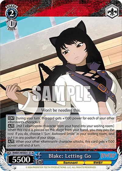 Blake Letting Go RWBY/WXE01-51 N RWBY Premium Booster Card