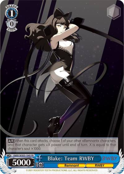 Blake Team RWBY Alternate Art RWBY/WX03-104S PR RWBY Card