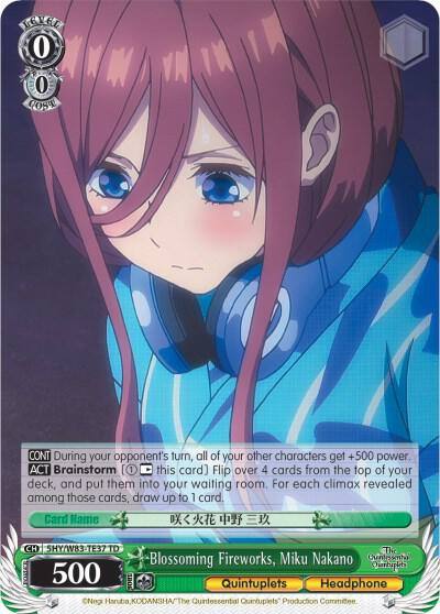 Blossoming Fireworks Miku Nakano 5HY/W83-TE37 TD The Quintessential Quintuplets Card