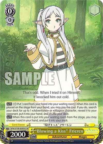 Blowing a Kiss Frieren SR SFN/S108-E005S SR Frieren: Beyond Journey’s End Card