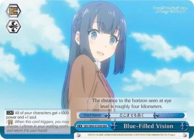 Blue Filled Vision RRR SBY/W64-E100R RRR Rascal Does Not Dream of Bunny Girl Senpai Card