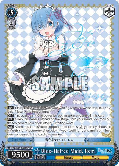 Blue Haired Maid Rem SP RZ/S46-E060SP SP Re:ZERO Card