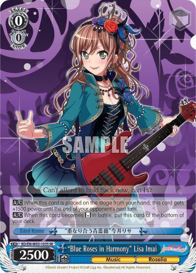 Blue Roses in Harmony Lisa Imai SR BD/EN-W03-103S SR BanG Dream! Girls Band Party! MULTI LIVE Card