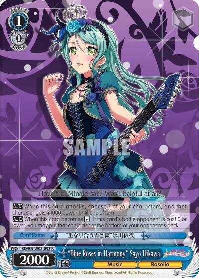 Blue Roses in Harmony Sayo Hikawa BD/EN-W03-093 R BanG Dream! Girls Band Party! MULTI LIVE Card