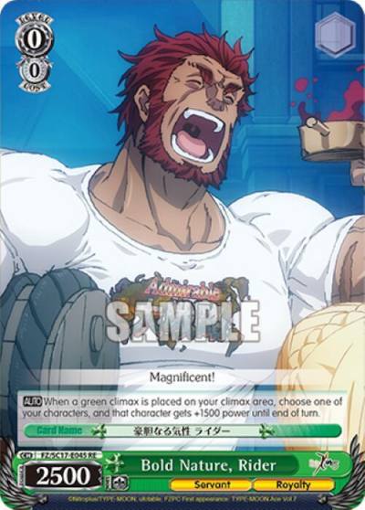 Bold Nature Rider FZ/SC17-E045 RE Fate/Zero Chronicle Set Card
