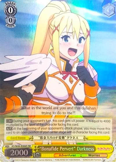 Bonafide Pervert Darkness SR KS/W49-E006S SR KonoSuba Card