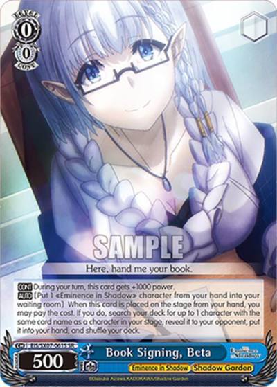 Book Signing Beta SR EIS/SX07-061S The Eminence in Shadow Card