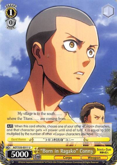 Born in Ragako Conny AOT/S50-E011 U Attack on Titan Vol. 2 Card