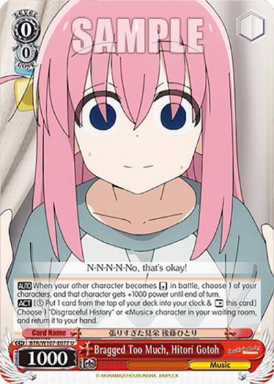 Bragged Too Much Hitori Gotoh BTR/W107-E077 U BOCCHI THE ROCK! Card