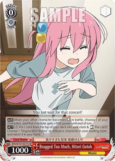 Bragged Too Much Hitori Gotoh SR BTR/W107-E077S SR BOCCHI THE ROCK! Card