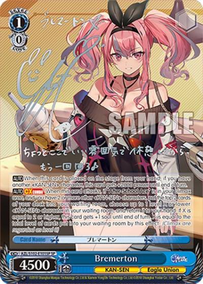 Bremerton SP Silver Signature AZL/S102-E101SP SP Azur Lane Card
