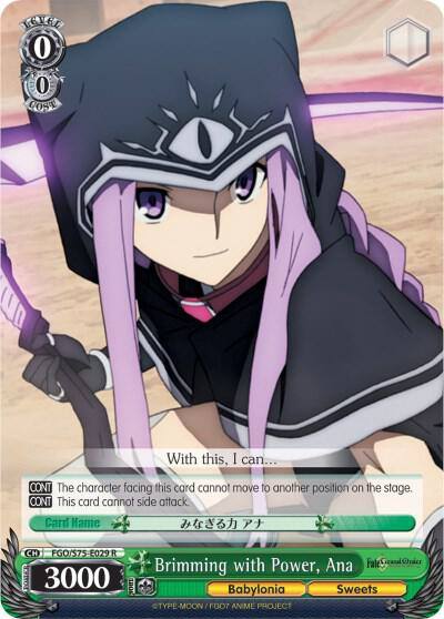 Brimming with Power Ana FGO/S75-E029 R Fate/Grand Order Absolute Demonic Front: Babylonia Card