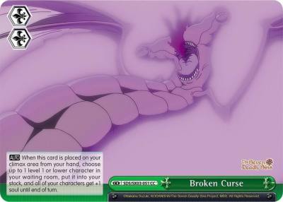 Broken Curse SDS/SX03-051 CC The Seven Deadly Sins Card