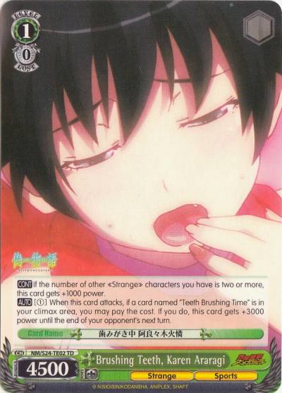 Brushing Teeth Karen Araragi TD NM/S24-TE02 TD NISEMONOGATARI Card