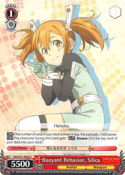 Buoyant Behavior Silica SAO/S51-E063 C Sword Art Online The Movie: -Ordinal Scale- Card