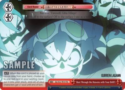 Bust Through the Heavens with Your Drill GL/S52-TE19 Gurren Lagann Card
