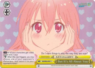 But Its All About You Parallel Foil NK/WE22-E07 NISEKOI Extra Booster Card