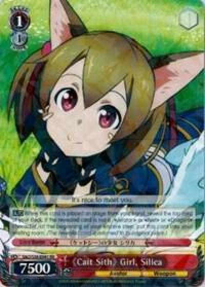 Cait Sith Girl Silica SAO/S26-E041 RR Sword Art Online Vol.2 Card