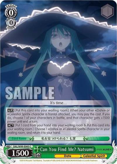 Can You Find Me Natsumi DAL/W99-E045 C Date A Live Vol.2 Card