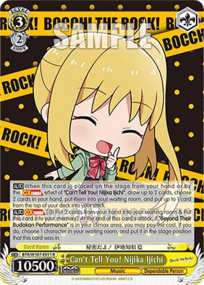 Cant Tell You Nijika Ijichi BTR/W107-E011 R BOCCHI THE ROCK! Card