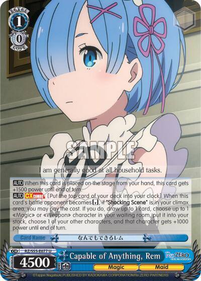 Capable of Anything Rem RZ/S55-E077 U Re:ZERO Vol.2 Card
