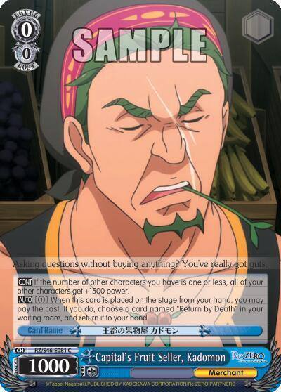 Capitals Fruit Seller Kadomon RZ/S46-E081 C Re:ZERO Card