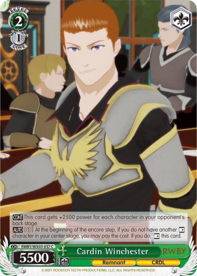 Cardin Winchester RWBY/WX03-037 C RWBY Card
