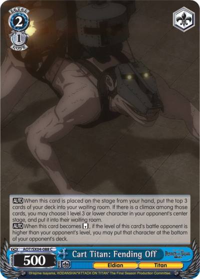 Cart Titan Fending Off AOT/SX04-088 C Attack On Titan: Final Season Card