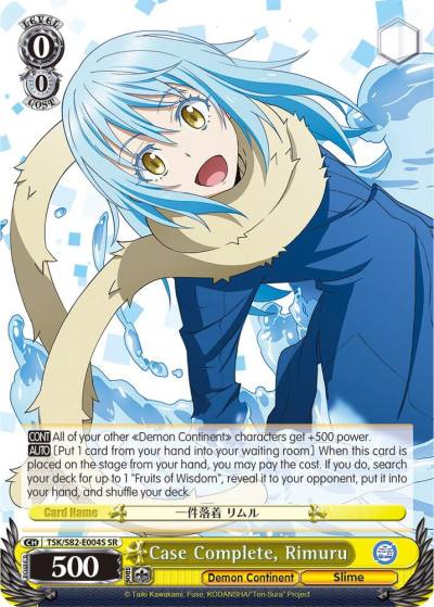 Case Complete Rimuru SR TSK/S82-E004S SR That Time I Got Reincarnated as a Slime Vol.2 Card