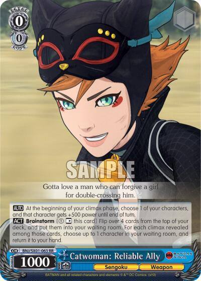 Catwoman Reliable Ally BNJ/SX01-063 RR Batman Ninja Card