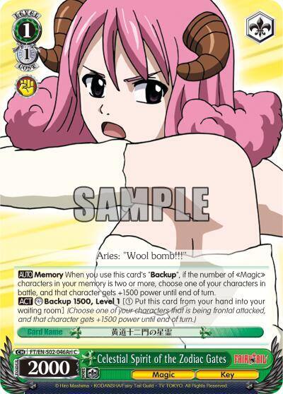 Celestial Spirit of the Zodiac Gates Aries FT/EN-S02-046Ari C Fairy Tail ver.E Card