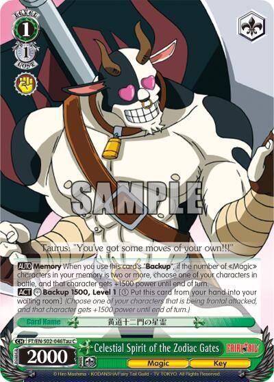Celestial Spirit of the Zodiac Gates Taurus FT/EN-S02-046Tau C Fairy Tail ver.E Card