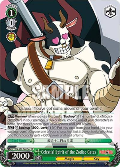 Celestial Spirit of the Zodiac Gates Taurus FT/EN-S02-046Tau C RE Fairy Tail Chronicle Set Card