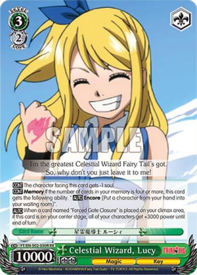 Celestial Wizard Lucy RRR FT/EN-S02-030R RRR RE Fairy Tail Chronicle Set Card
