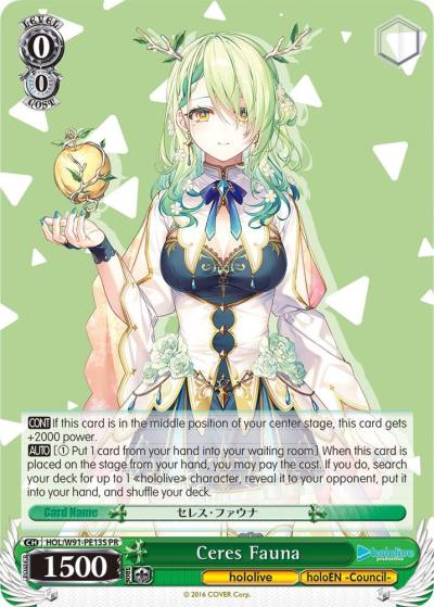 Ceres Fauna Foil HOL/W91-PE13S PR hololive production Card