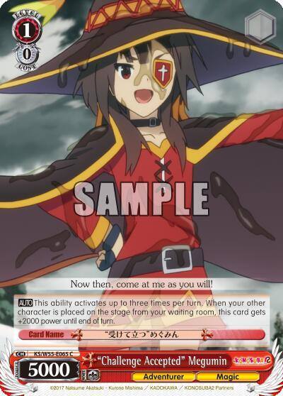 Challenge Accepted Megumin KS/W55-E065 C KonoSuba 2 Card