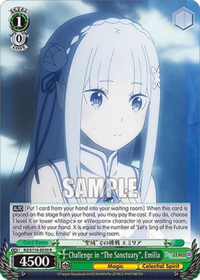 Challenge in The Sanctuary Emilia RZ/S116-E030 Re:ZERO -Starting Life in Another World- Vol.3 Card