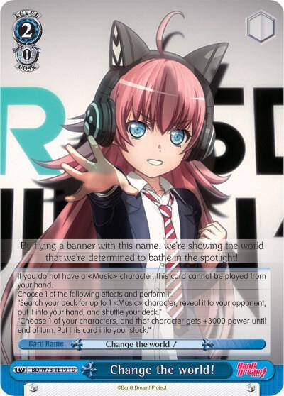 Change the world BD/W73-TE19 TD BanG Dream! Vol.2 Card