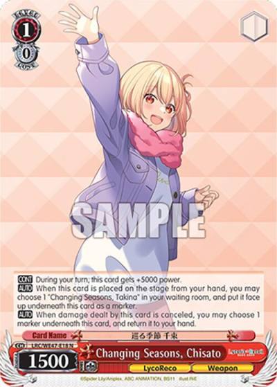 Changing Seasons Chisato LRC-WE47-E18 N Lycoris Recoil Premium Booster Card