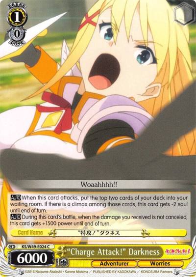 Charge Attack Darkness KS/W49-E024 C KonoSuba Card