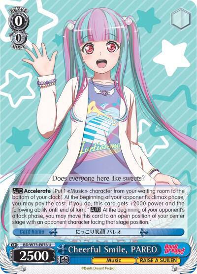 Cheerful Smile PAREO BD/W73-E078 U BanG Dream! Vol.2 Card