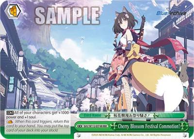 Cherry Blossom Festival Commotion RRR BAV/W112-E074R RRR Blue Archive Card
