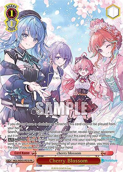 Cherry Blossom PR HOL/WE45-PE10 PR hololive production feat. Weiss Schwarz Ambassadors Premium Set Card