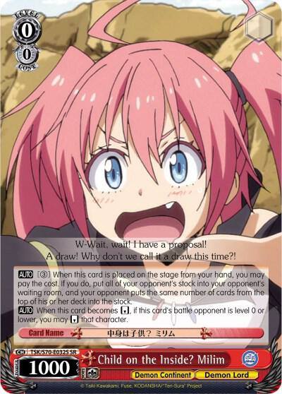 Child on the Inside Milim SR TSK/S70-E032S SR That Time I Got Reincarnated as a Slime Card