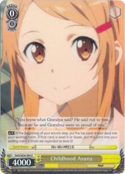 Childhood Asuna Parallel Foil SAO/SE26-E04 C Sword Art Online II Vol.2 Card