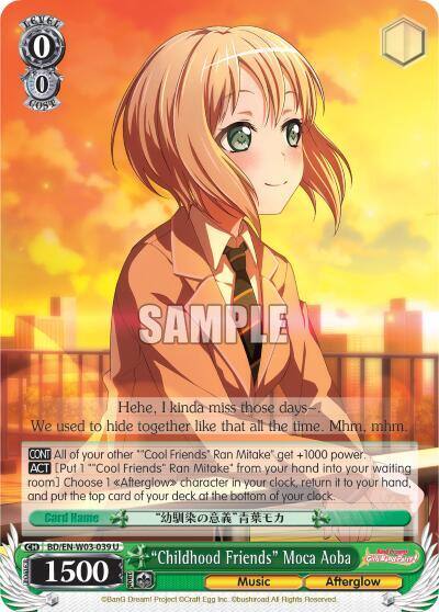 Childhood Friends Moca Aoba BD/EN-W03-039 U BanG Dream! Girls Band Party! MULTI LIVE Card