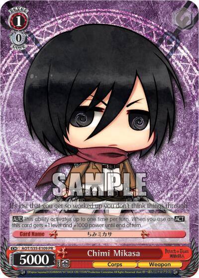 Chimi Mikasa AOT/S35-E109 PR Attack on Titan Card